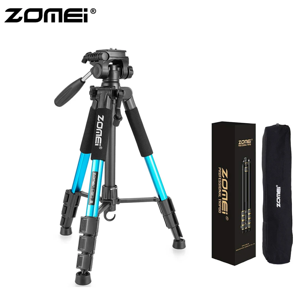 Zomei Blue Z666 легкий портативный штатив для путешествий с поворотной головкой и сумкой для переноски SLR DSLR цифровой камеры телефона
