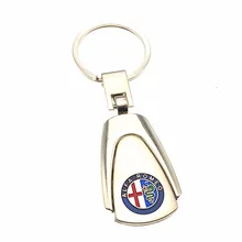 Car Styling 3D Metal Car Logo Key Chain Car Keychain Key Ring Accessories For alfa romeo 159 147 156 giulietta 147 159 mito