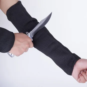 

Black Safety Anti-Cut Gloves Outdoor Climbing Gloves Heat Resistant Sleeves Arm Guard Protection Armband Climbing Gloves