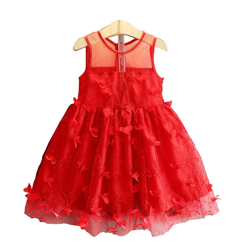 

Girl Dresses Summer 2019 New Kids Dress Princess Dresses Embroidered Mesh Dress