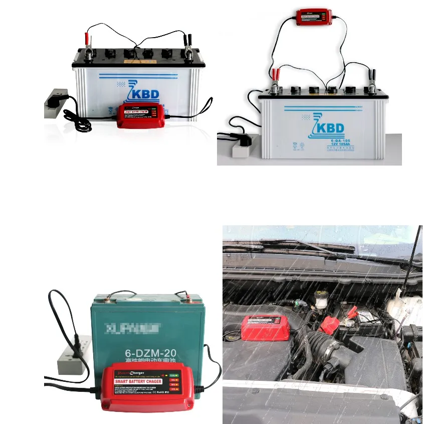 Waterproof 12V 5A Car Battery Charger Maintainer & Desulfator Smart Battery Charger for AGM GEL WET Batteries EU/AU/UK/US Plug