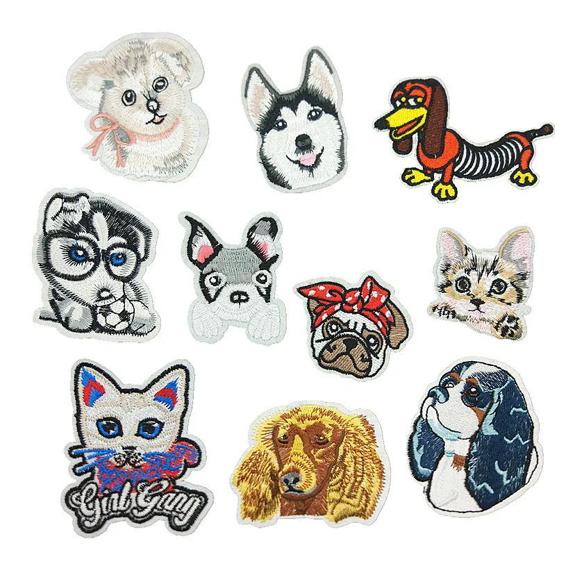 New animal dog computer embroidery cloth stickers children clothing accessories accessories patch D-030