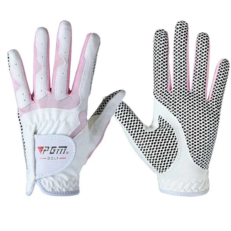 PGM 1 пара Женские перчатки для гольфа для левой и правой руки спортивные перчатки нанометровые тканевые перчатки для гольфа, дышащие перчатки для защиты ладоней D0015