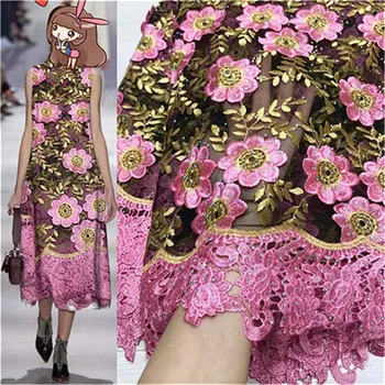 

New Design Red Color African Nigerian Tulle Lace Fabric High Quality 2019 Latest African Net Lace With Rhinestone Lace 5Yards