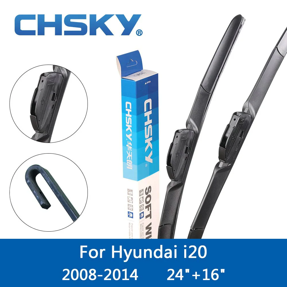 CHSKY Car Windshield Wiper Blade For Hyundai i20 2008 2009 2010 2011