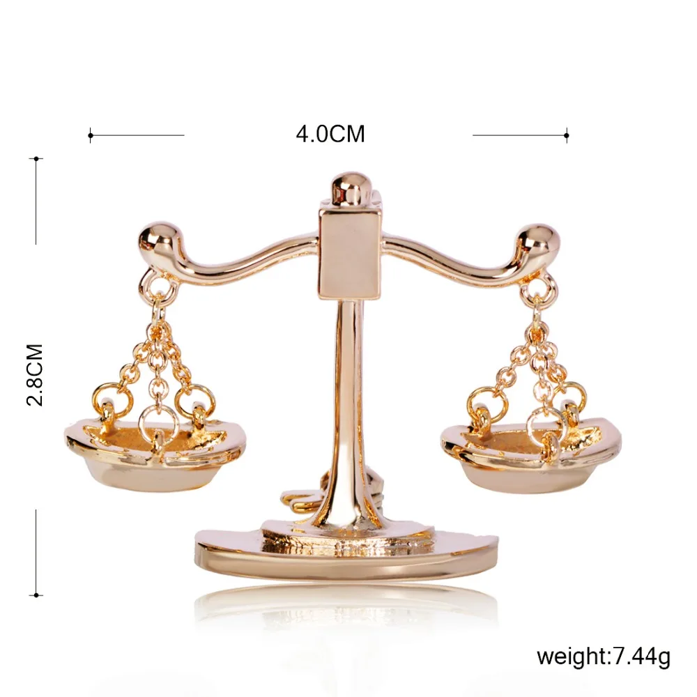 Blucome العصرية التوازن بروش الذهب اللون مجوهرات للنساء الأطفال الملابس على ظهره وشاح دعوى دبابيس كوكبة شارة هدية