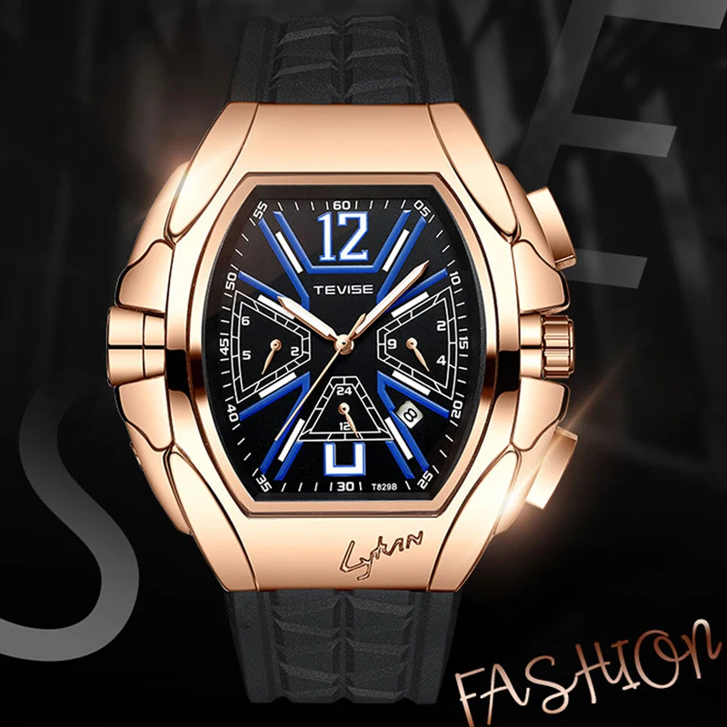 

Luxury Men Watch Tevise Top Brand Automatic Mechanical Watches For Men Self Winding Tourbillon Male Wristwatch Relogio Masculino