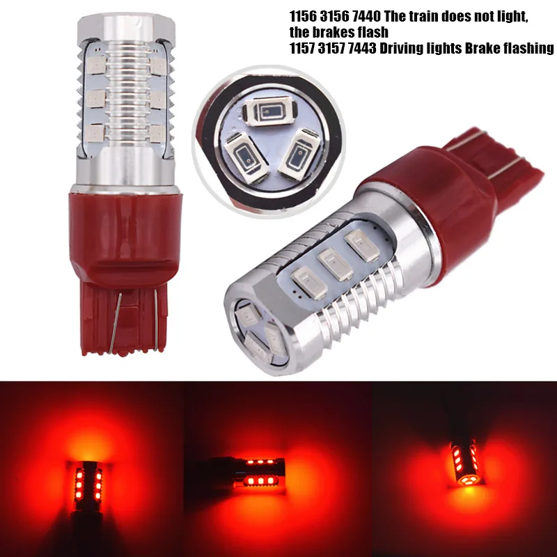 

New Brake Light Tail Reversing Taillights T20 Flash LED Bulbs High Brightness Strobe Flashing CSL2018