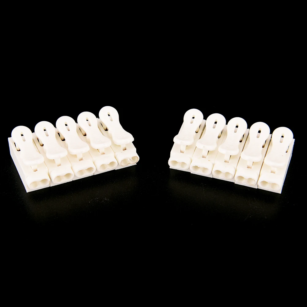 

10 Pcs/lot ZQ-1 Push type wire connector butt joint Terminal Blocks 220V6A universal connector for led lamps