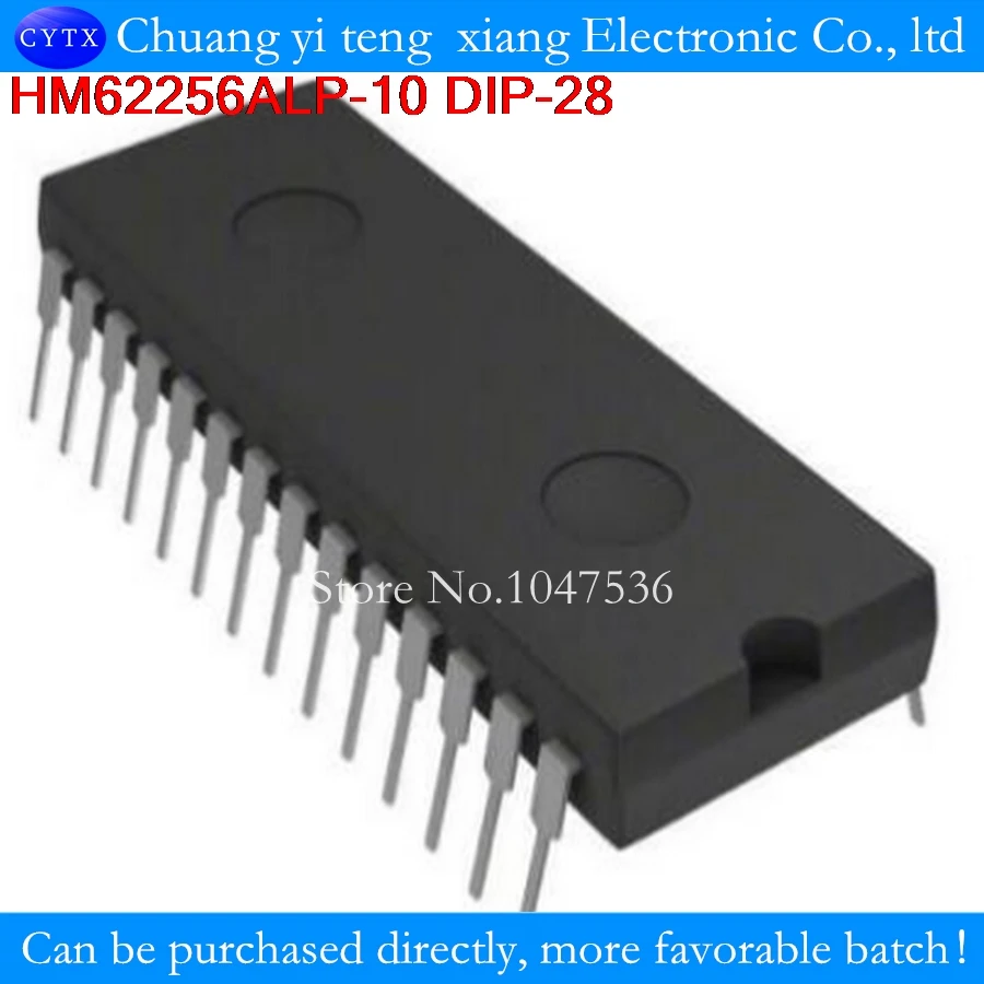 HM62256ALP-10 32768-WORD x 8-bit High Speed CMOS Static RAM PDIP-28W Originale
