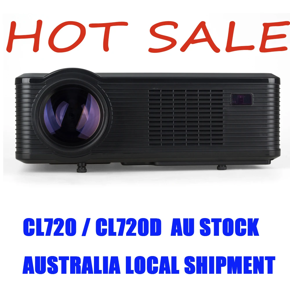  hot sale video Projector 3000 Lumens HD Home Theater 720P Support 1080P Led Projector HDMI / VGA/ USB/ AV /TV Projector 