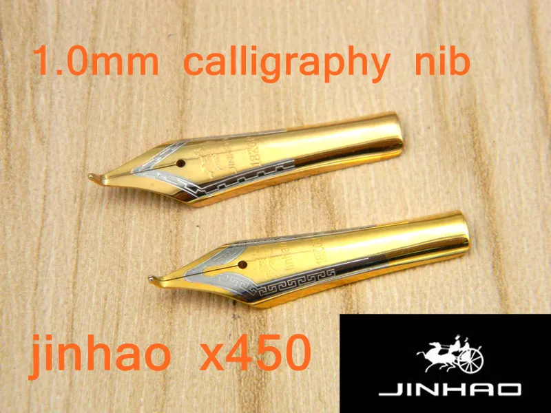 2 шт. JINHAO X450 Золотой iraurita подходит для большинства перьевых ручек 1,0 мм перо