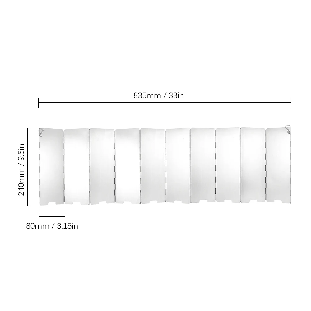 TOMSHOO для улицы 10 Пластин Складной походная плита газ ветрозащитный экран плиты экран складные наружные аксессуары для плит - Цвет: 10 plates