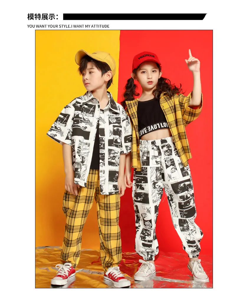 Girls children's clothes Set 4 6 8 10 12 14 16 Years clothes hip hop tshirt kids dance costume kids jazz boy's tracksuit 140 160 170 (5)