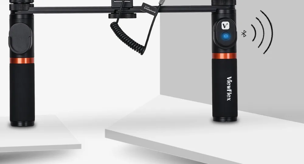 CoMica смартфон Grip Rig комплекты микрофона селфи-палка светодиодный светильник двойные ручки Стабилизатор для камеры Gopro видео вещания