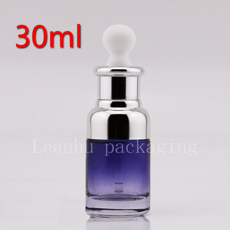 30ml empty purple essential oil glass bottle with dropper 30cc purple