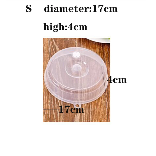 Plastic Food Sealing Cover bowl Plates Lid Microwave heating oilproof cover Kitchen dishware Dustproof Wrap Cap Lids - Color: Transparent  S