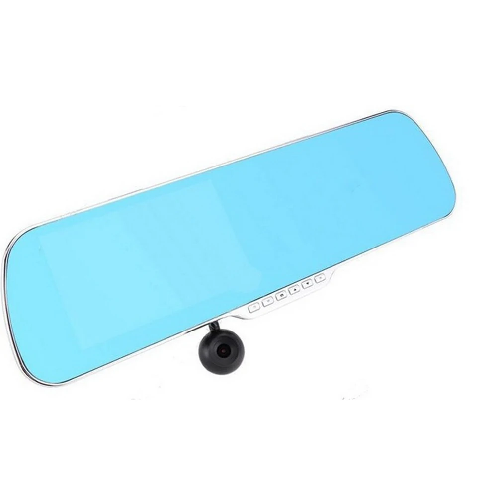 Dash Cam Dual Camera DVR Touch Android HD 5 inch Parking Rearview Mirror Car Camera GPS WiFi FM