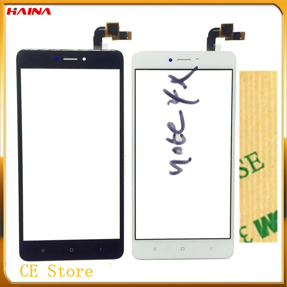 

Moblie Phone Touchscreen For Xiaomi Hongmi Redmi Note 4X Touch Screen Digitizer Front Glass Touch Panel Sensor Lens 3m tape