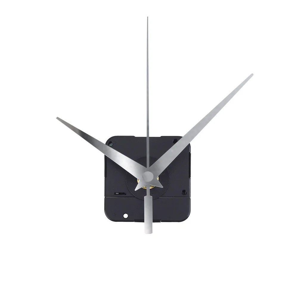 

Silent Clock Mechanism Quartz Wall Clocks Movement Silver Pointers Repair Kit Tool Replace Set With Hook