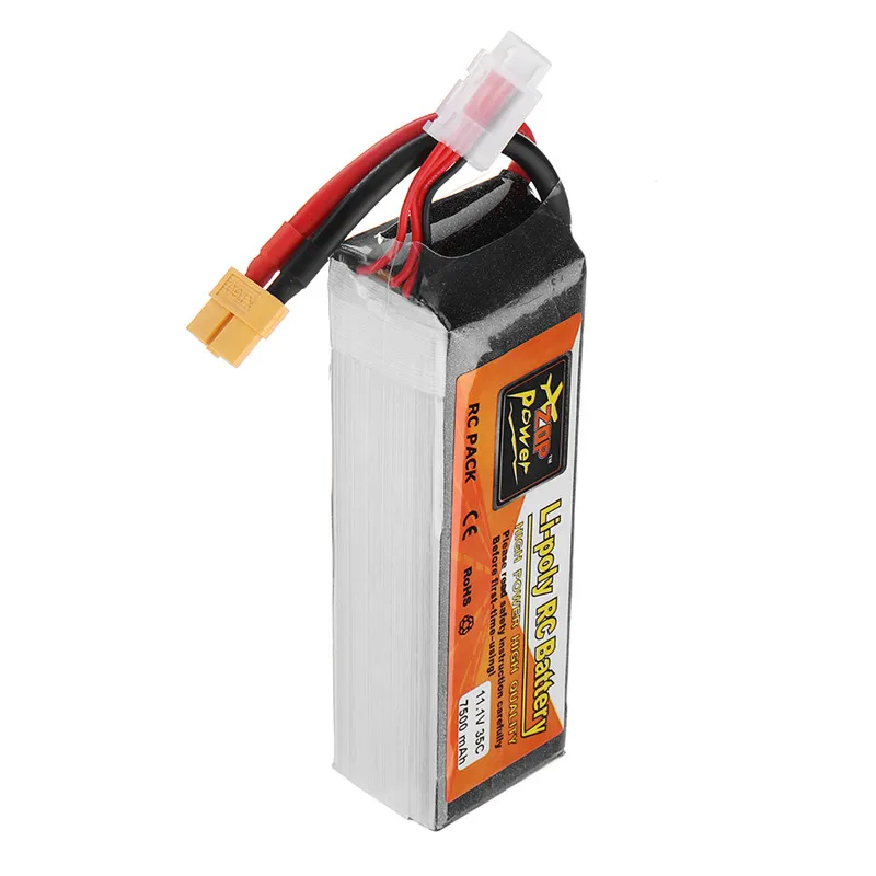 Высококачественная аккумуляторная батарея ZOP Power 11 1 В 7500 мАч 35C 3S Разъем XT60 для