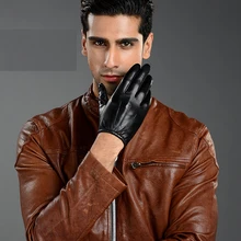 Svadilfari новые зимние длинные мужские кожаные перчатки замшевые черные теплые перчатки с сенсорным экраном брендовые перчатки из сафьяна Luvas