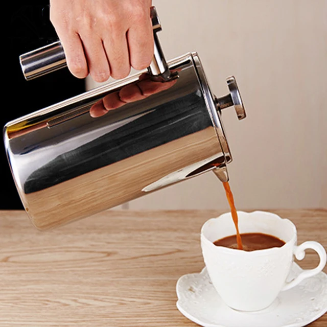Cheap 2018 New 350mL 800mL 1000mL Stainless Steel French Cafetiere Permanent Coffee Filter Baskets Espresso Maker with Double Wall Mug Cheap 2018 New 350mL 800mL 1000mL Stainless Steel French Cafetiere Permanent Coffee Filter Baskets Espresso Maker with Double Wall Mug