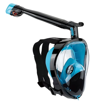 

Anti-fog Snorkeling Full Face Mask 360° Rotatable Snorkel Swimming Scuba Mask with Detachable Camera Mount for Men Women