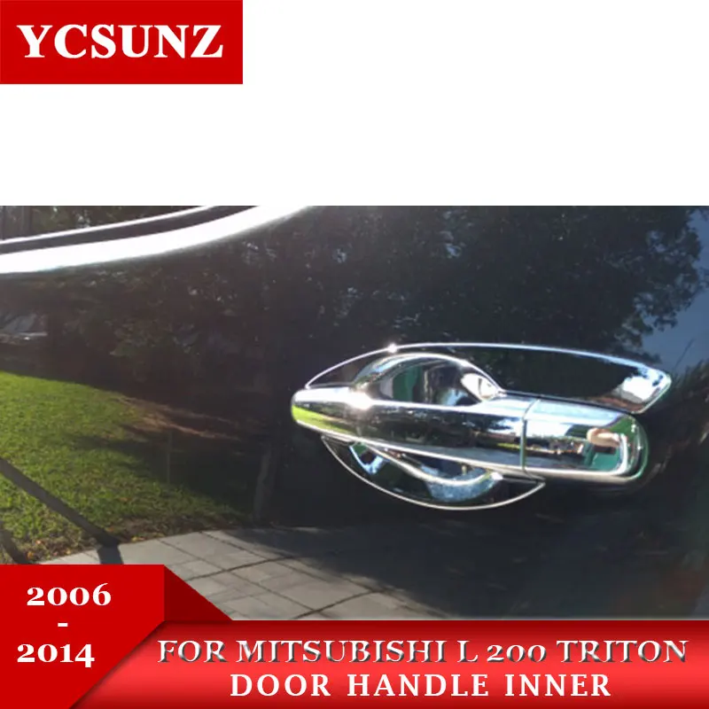 ABS дверная ручка внутренняя В Хромированном цвете для Mitsubishi L200 Triton 2006 2007 2008 2009 2010