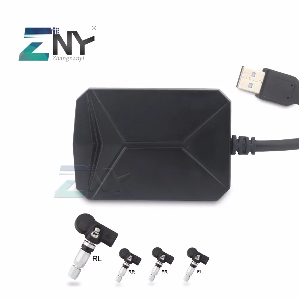 

ZNY Wireless Tire Pressure Monitoring System For Android 4.4+ Car Player Bluetooth TPMS Auto Alarm System With 4 Sensors