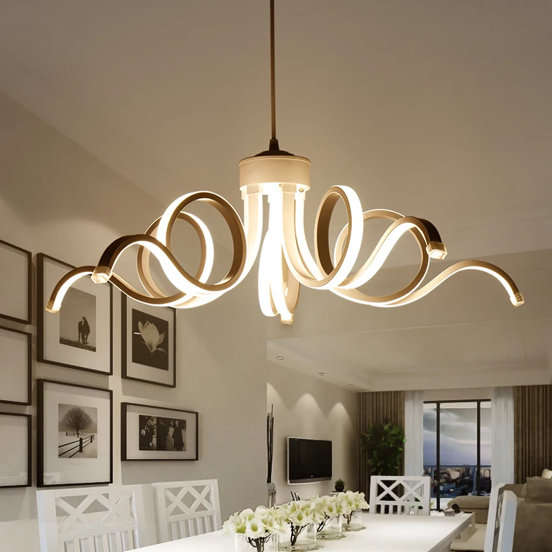 

LED Modern Pendant Lamp Aluminium 90-260V For Living Room Pendant lamps Indoor Fixture Pendant Lighting Acrylic Hanging Lighting