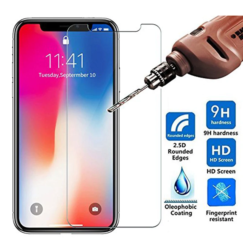 Beste AKTIMO 9 H 0.25mm Gehard Glas Voor iPhone X 10 8 7 6 6 S Plus 5 5 S 3GS 4 S 5C SE Screen Protector Film explosieveilige Film Sklo
