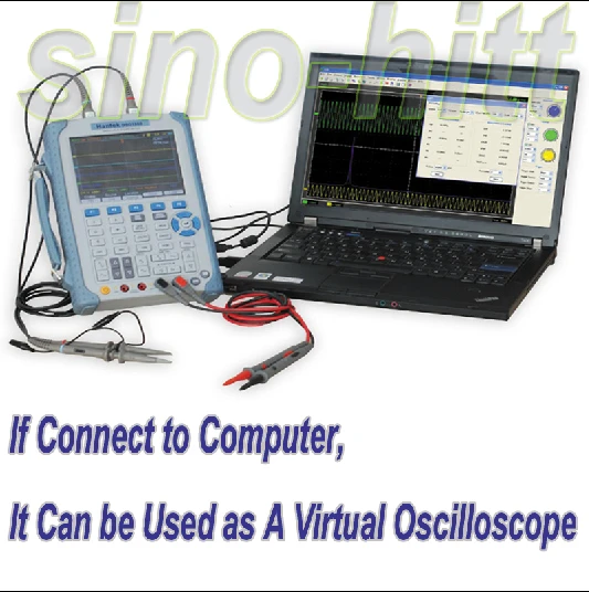 Оригинальные Hantek DSO1062B 60 мГц 1GSa/s 2 канала Осциллограф Scopemeter мультиметр 2in1 USB 5 6