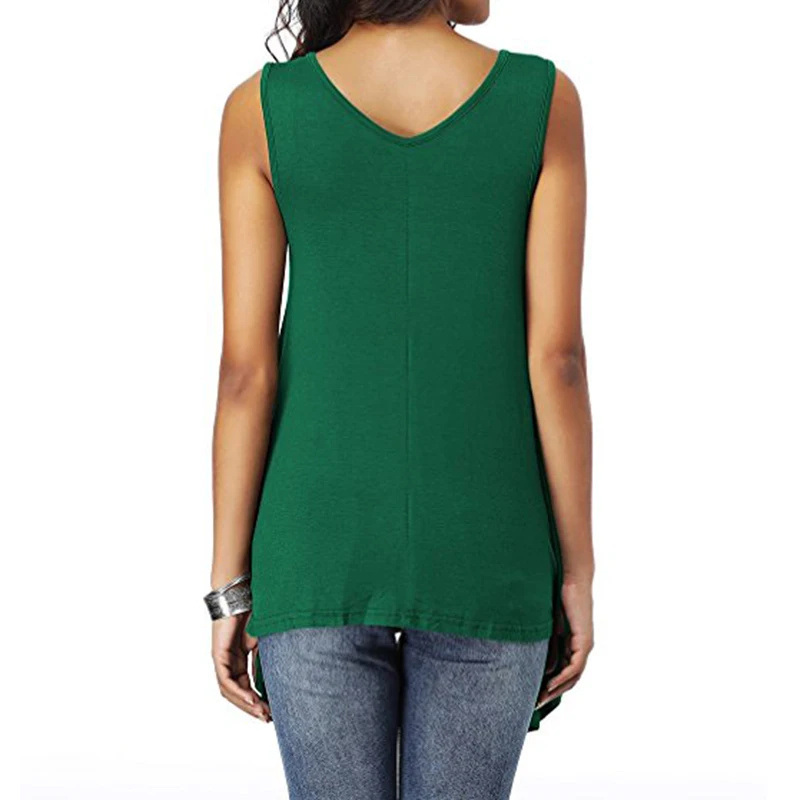 Summer Women Sleeveless Cross Vest V Neck Casual Holiday Blouse Tops T-shirt New