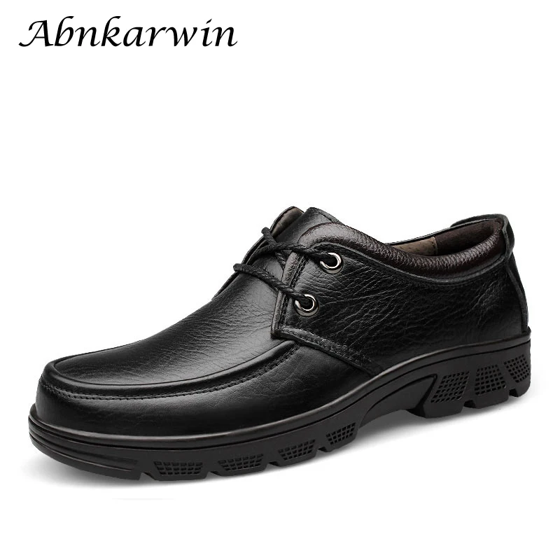 

Men's Oxfords Flat Shoe Quality Loafers Shoes Men Size 38-47 Comfy Breathable Soft Genuine Leather Fashion Mens Loafer