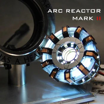 

Avengers 1:1 Iron Man Arc Reactor Action Figure Toy Light Arc MK2 Iron Man DIY Parts Model Assembled Toys Chest Lamp