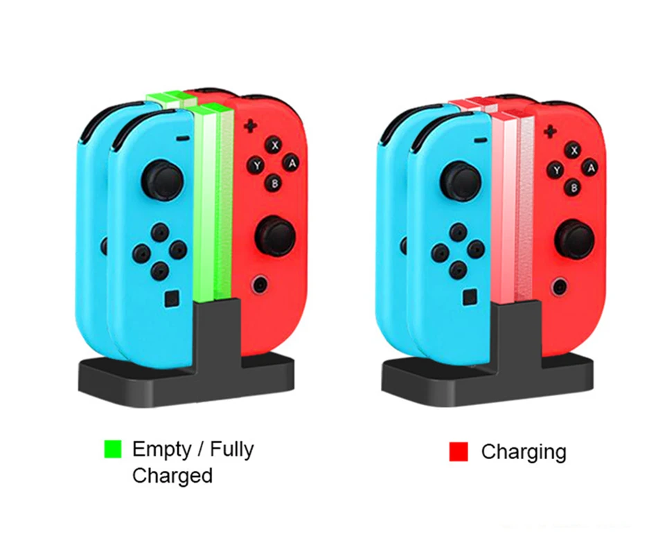 NS аксессуары Joy-Con док-станция для зарядки контроллера зарядное устройство для джойстика подставка двойной светодиодный зарядное устройство для джойстика