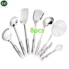 Juegos de Herramientas De cocina UTENSILIO de COCINA 8 UNIDS CUCHARADAS HERRAMIENTAS de COCINA CONJUNTO CUCHARA ESPÁTULA COLADOR FORMA PARER