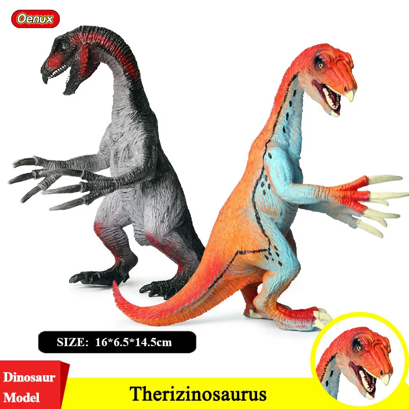 Oenux доисторических хищные Юрского периода теризинозавров динозавр, ПВХ, модельные фигуры динозавров мировой Парк игрушки для детей