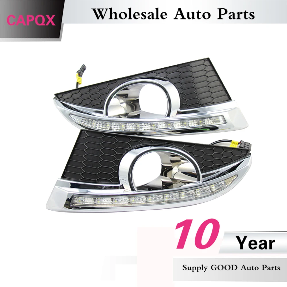 CAPQX 1 пара для Chevrolet Captiva 2011 2012 2013 Светодиодная лампа дневные ходовые огни передние