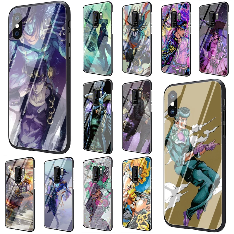 

JoJo Bizarre Adventure Tempered Glass Phone case for Galaxy S7 Edge S8 S9 S10 Note 8 9 10 plus A10 20 30 40 50 60 70