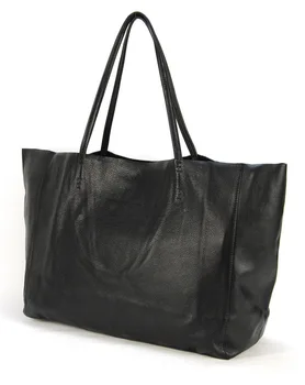 

Women Genuine Soft Leather Tote Shopper Shopping Bag Shoulder Handbag Classic Vintage Practical Purse Fashion Lady Large Bags