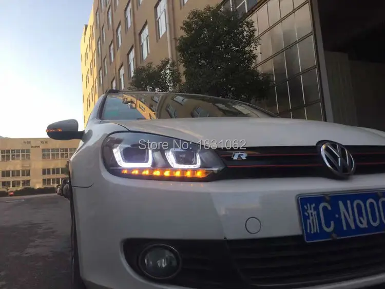 Для VW Golf 6 светодиодный головной фонарь от 2010 до 2012 лет с линзы проектора bi xenon