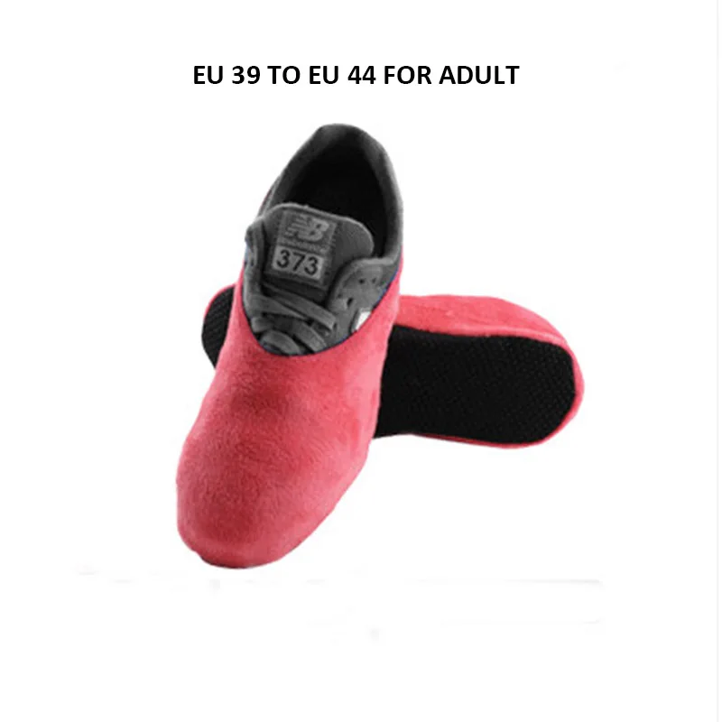 Jron 10 пар ворсистой ткани обувь крышка сплошной цвет Крытый пыли Overshoes износостойкие туфли для многократного применения крышка Крытый - Цвет: Red EU 39 44