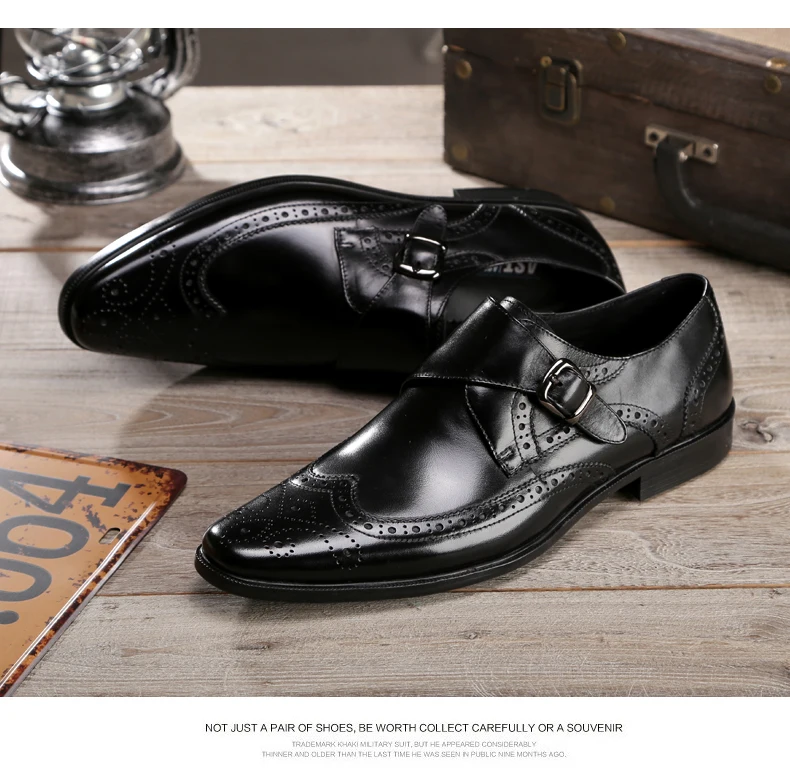 Men's Oxfords Shoes Leisure Casual Genuine Leather Wedding Dress Shoes For Men Business Brogues Shoes Moccasins Square Toe Shoes (14)