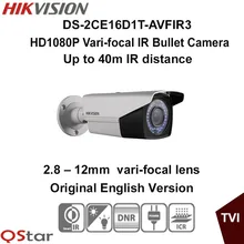 Hikvision Original English Version DS-2CE16D1T-AVFIR3 HD1080P Vari-focal IR Bullet Camera 2MP 2.8-12mm 40m IR CCTV Camera