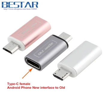 

TOP Quality Rose gold Metal USB 3.1 Type C USB-C Female to Micro USB 2.0 Male Adapter Connector Adaptor