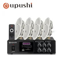 80w Bluetooth pa amplifier connect 10w in ceiling speaker public address system with bluetooth, USB, SD crad, remote control