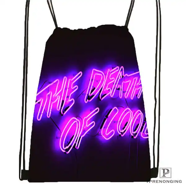 Drawstring Backpack Custom Celebrities Demi Lovato походная сумка на шнурке Cute Daypack Kids Satchel(черная спина) 31x40 cm#180531-03-74 - Цвет: Drawstring Backpack