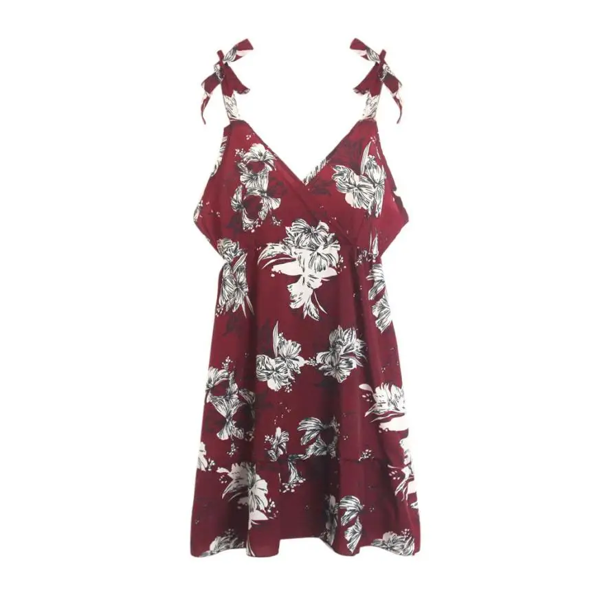 Snowshine4 # J06 2018 модное популярное летнее платье женское Повседневное с принтом Camisole